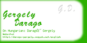 gergely darago business card